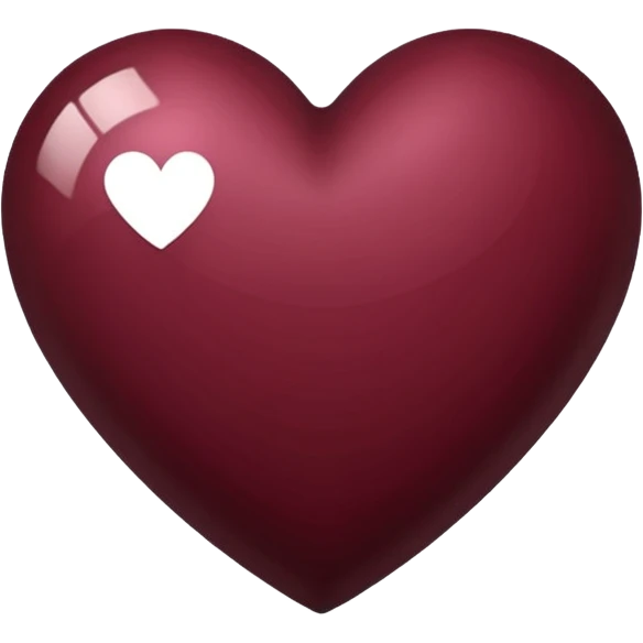 Corazón de color vinotinto oscuro emoji