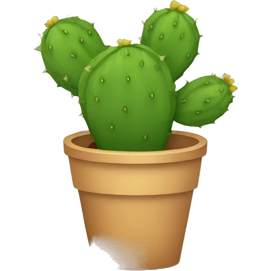 single flat Nopal without pot emoji