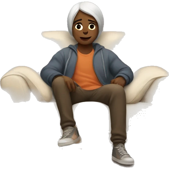 lounging in a cozy netflix series emoji