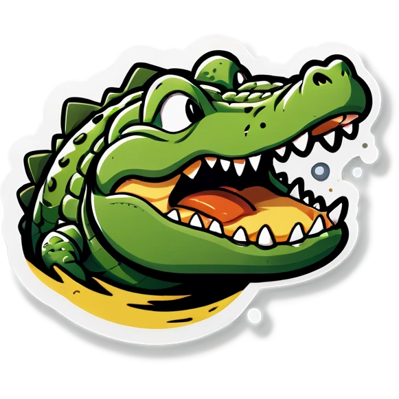 Alligator crying emoji