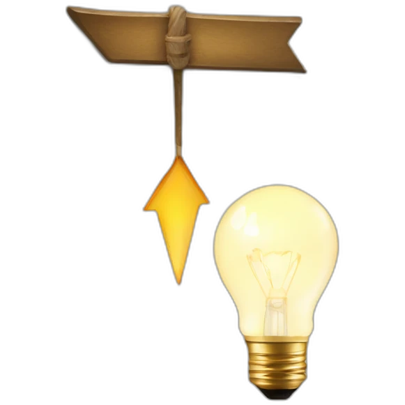 arrow broke the light bulb emoji