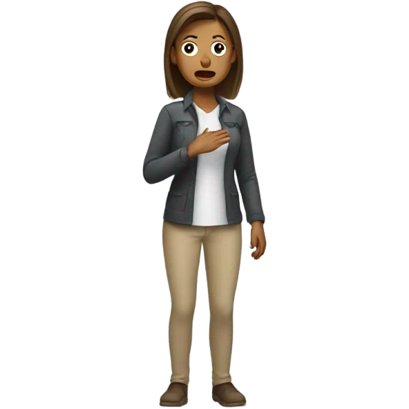 scared Woman (full-body) (hands raised)  emoji