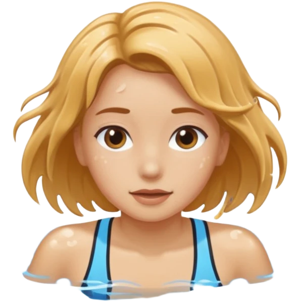 girl swimming laps emoji