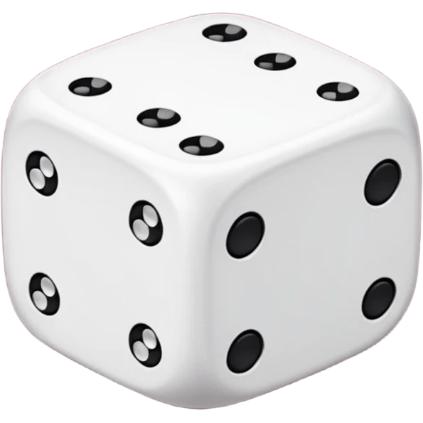 two dices in with burgundy details emoji