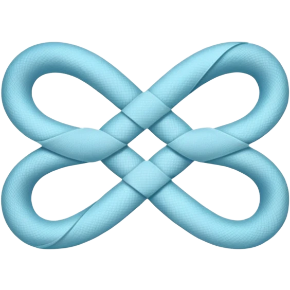 a fabric strip in shape of infinity emoji