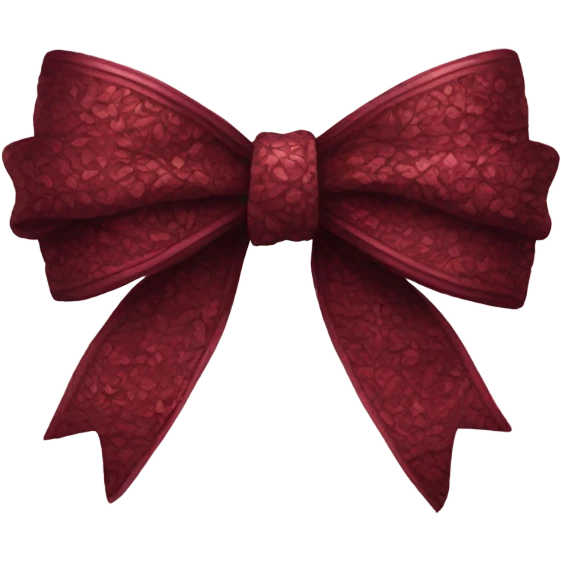 Dark red bow  emoji