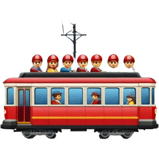tram with city emoji