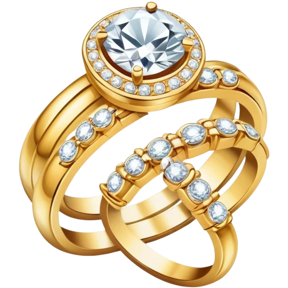 jewelry shop with diamond rings and gold bracelets emoji