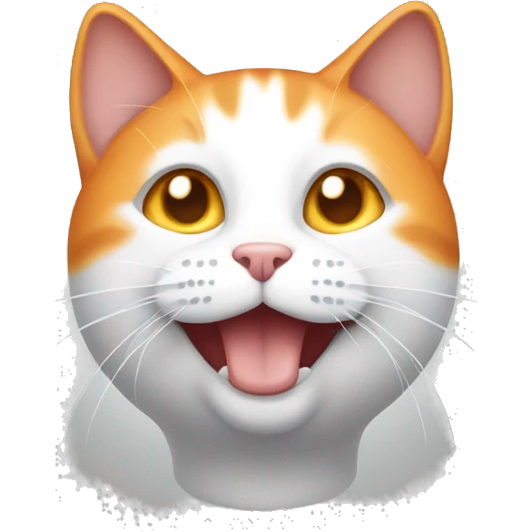 Orange and white cat, emoji icon. emoji