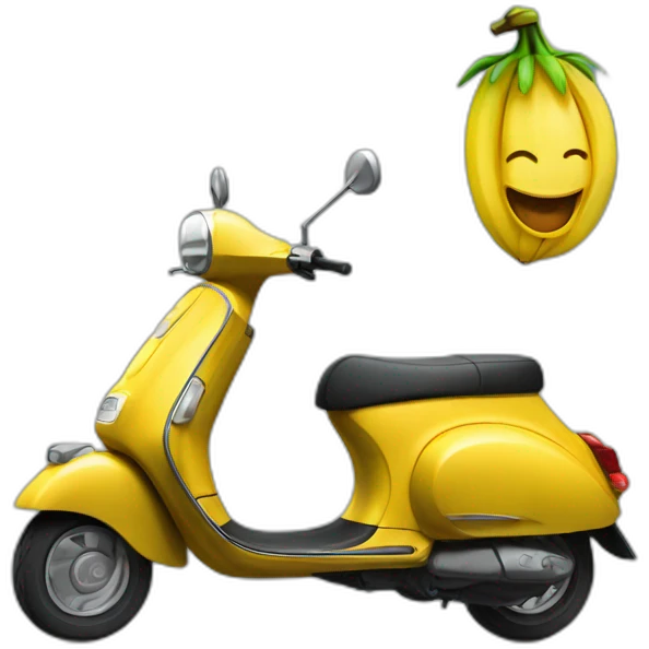 Bannane sur un scooter emoji