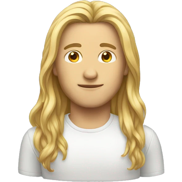 Long hair male emoji