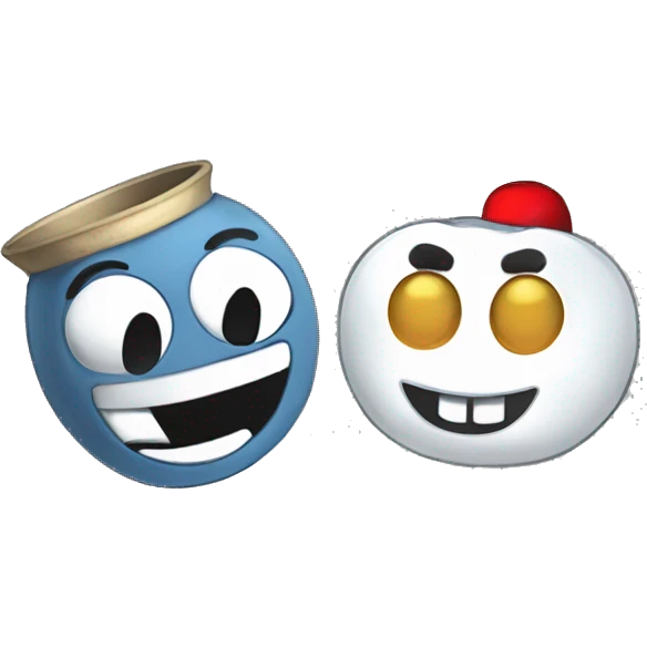 Cuphead and his brother Mugman emoji