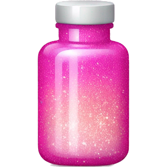 Pink ombre medication bottle with glitter  emoji