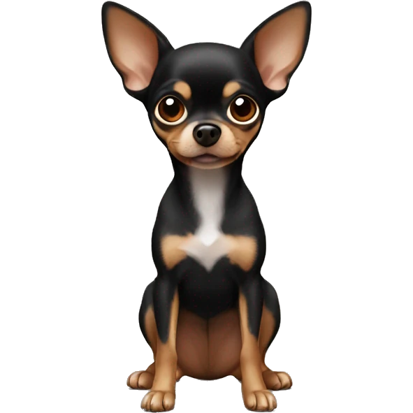 Black brown chihuahua emoji