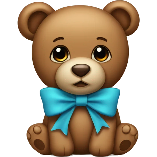 Teddy with bow emoji