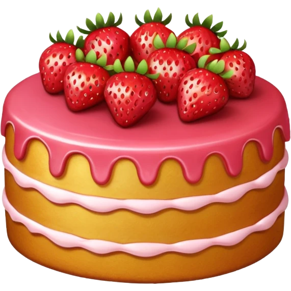 torta de morango dentro do forno emoji