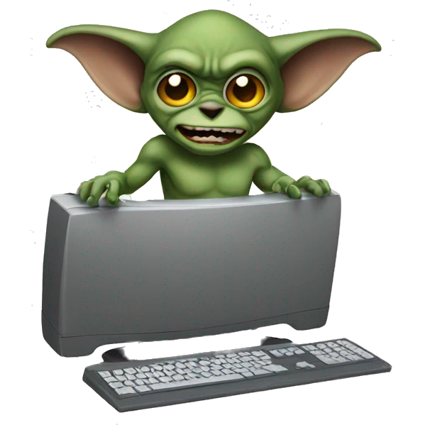 gremlin with computer emoji