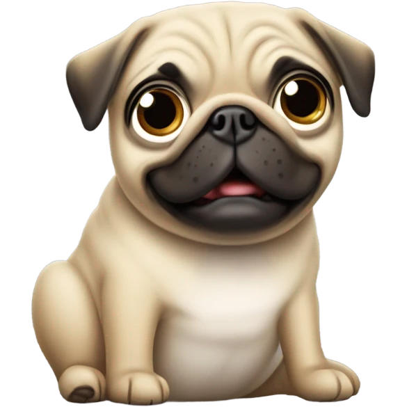 Pug farting emoji