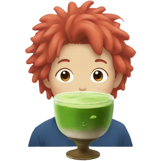 ponyo with matcha  emoji