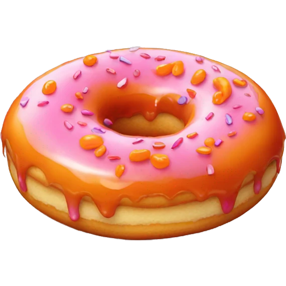 donut with orange glaze emoji