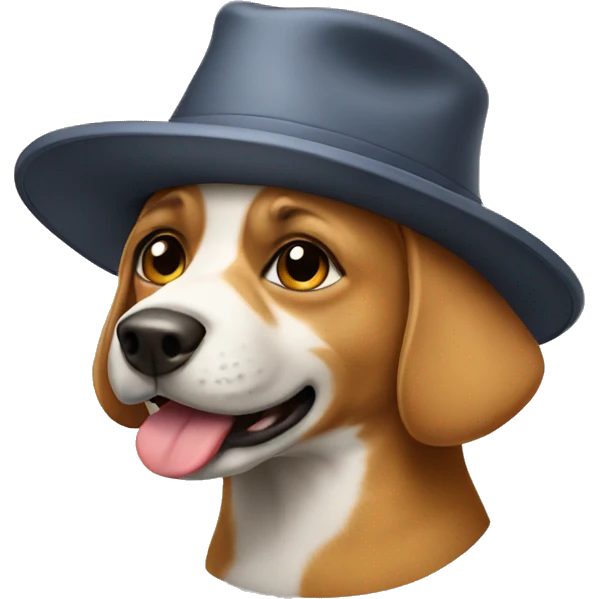 dog wearing a hat emoji