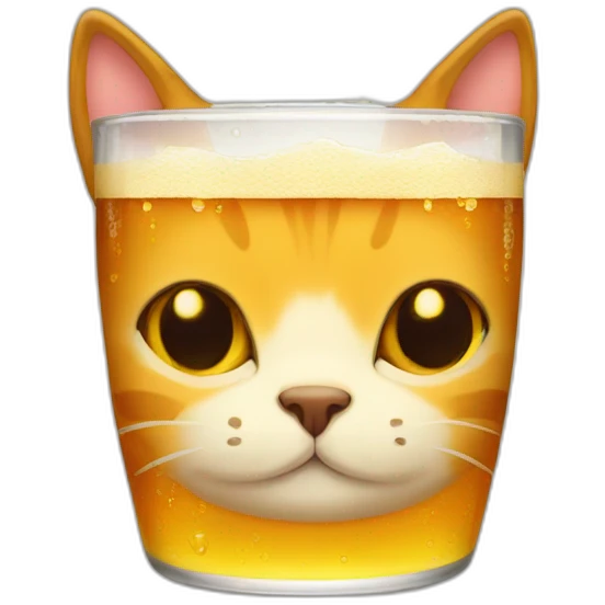 Cat drink beer emoji