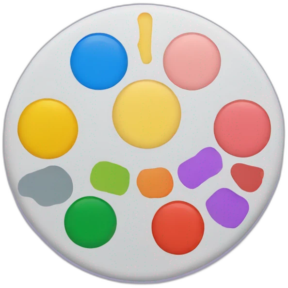 paint palette, material design emoji