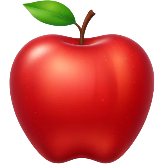 Shiny translucent apple emoji