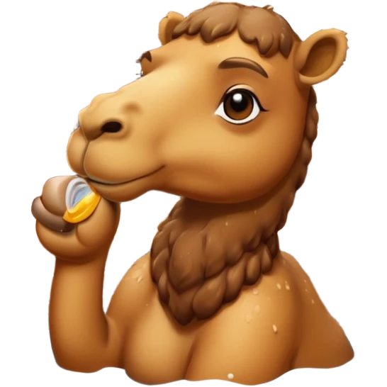 Camel in sauna hot emoji