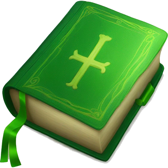 Green bible emoji