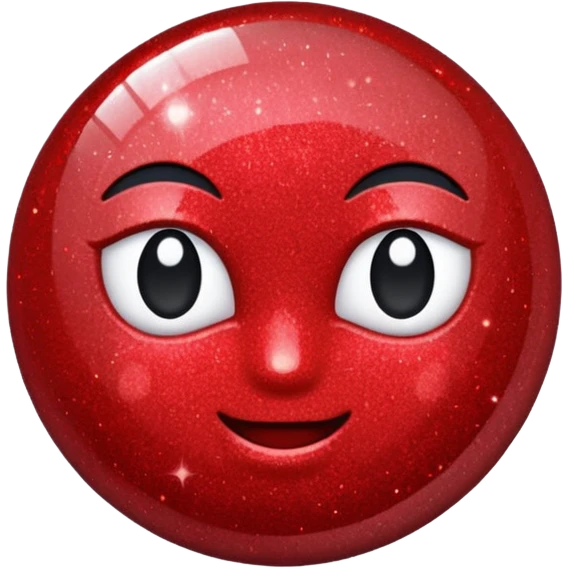 red glitter X emoji