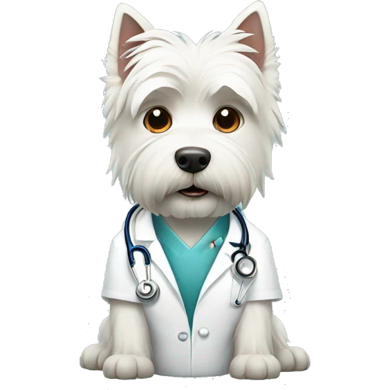 west highland terrier doctor emoji