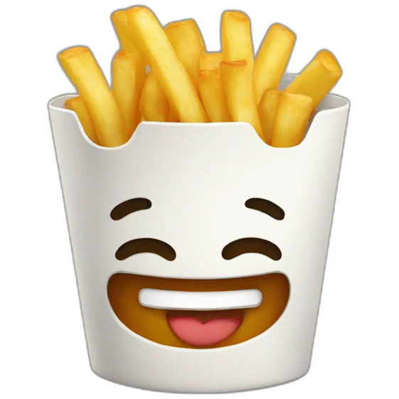 frite with face like chibi emoji