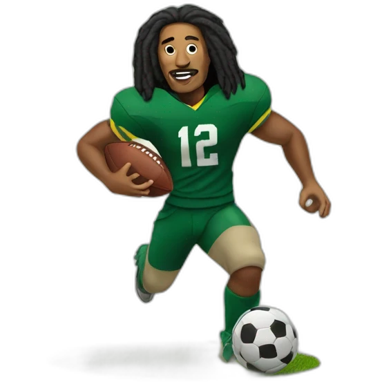 Bob marley play football emoji