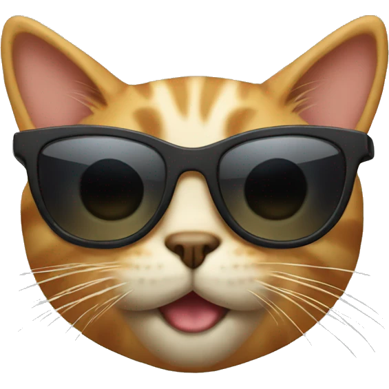 Cat with sunglasses emoji