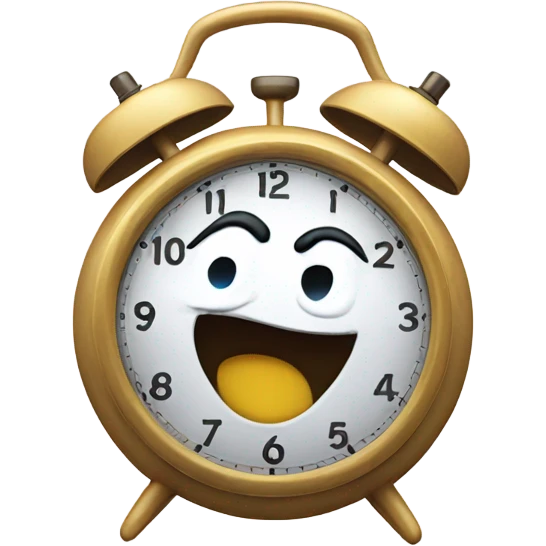 Alarm clock dancing emoji