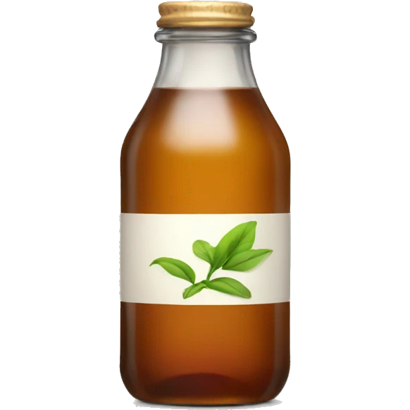 glass bottle with tea emoji