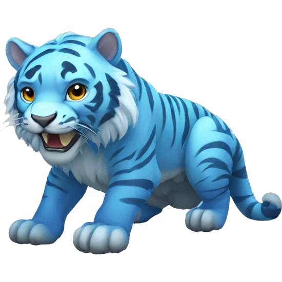 Spectral tiger blue emoji
