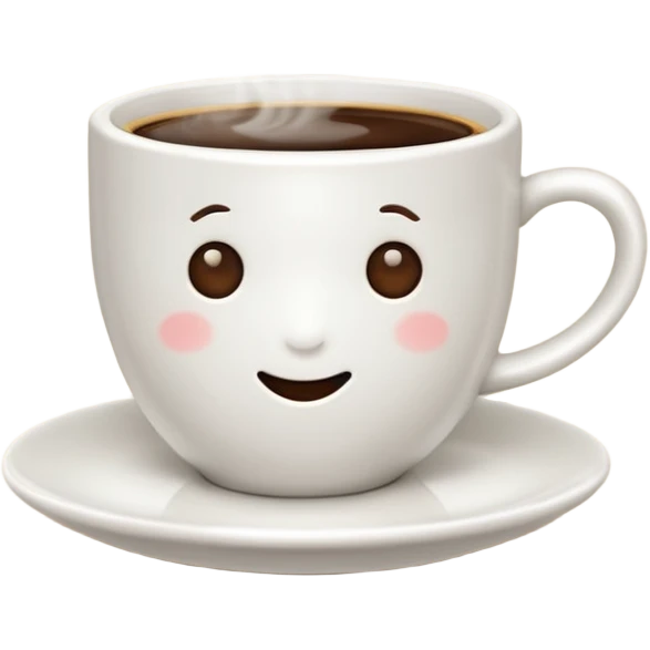 an adorable white cup of coffee emoji