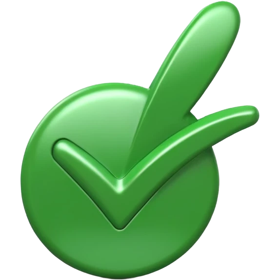 Green tick symbol emoji