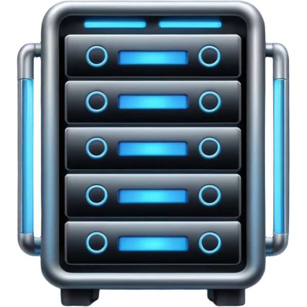dark data server simple and mordern rack 2.5d icon  emoji