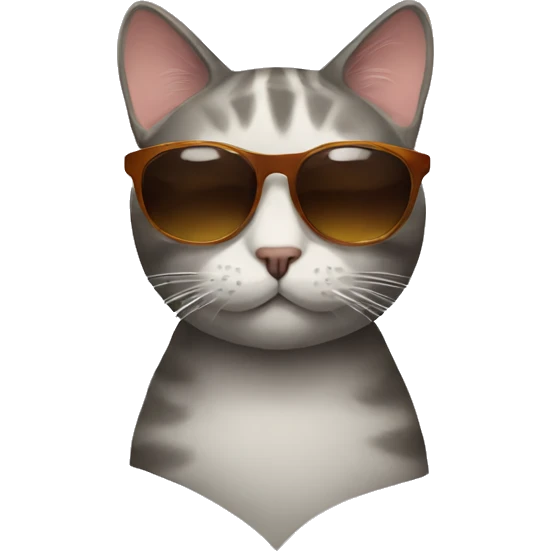 Cat with sunglasses emoji
