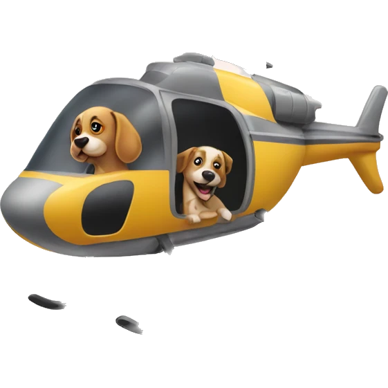 Dog on a helicopter  emoji