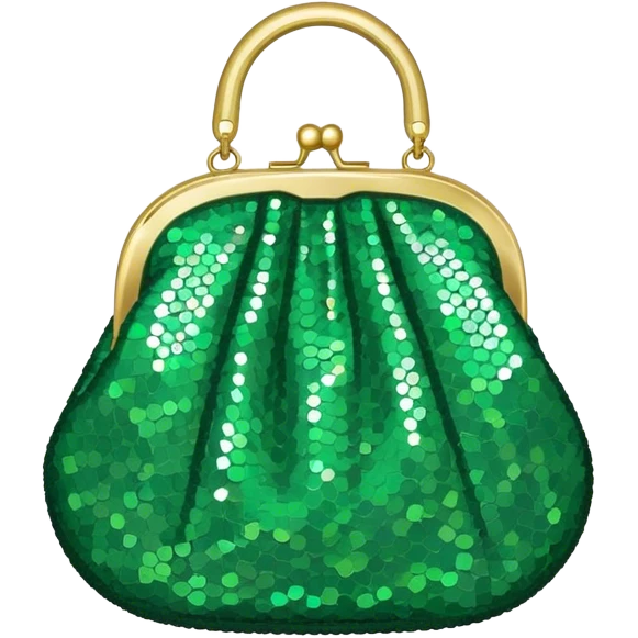 green sequin purse emoji
