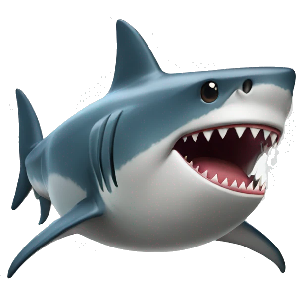 Shark sating penapple emoji