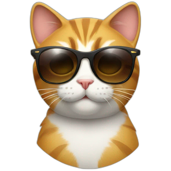 Cat with sunglasses emoji