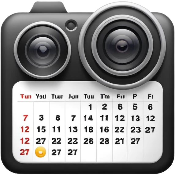 calendar with a camera icon emoji