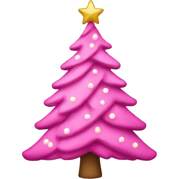 Pink Christmas tree emoji