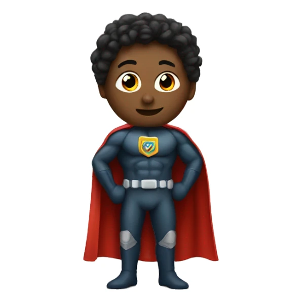 Super hero with GL badge on chest sticker