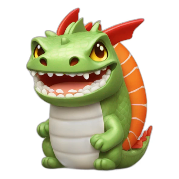 Sushi dragon sticker